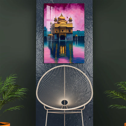 Golden Temple Acrylic Wall Art