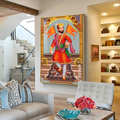 Divine Chhatrapati Shivaji Maharaj Premium Acrylic Vertical Wall Art