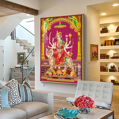 Maa Durga Spirit Premium Acrylic Vertical Wall Art