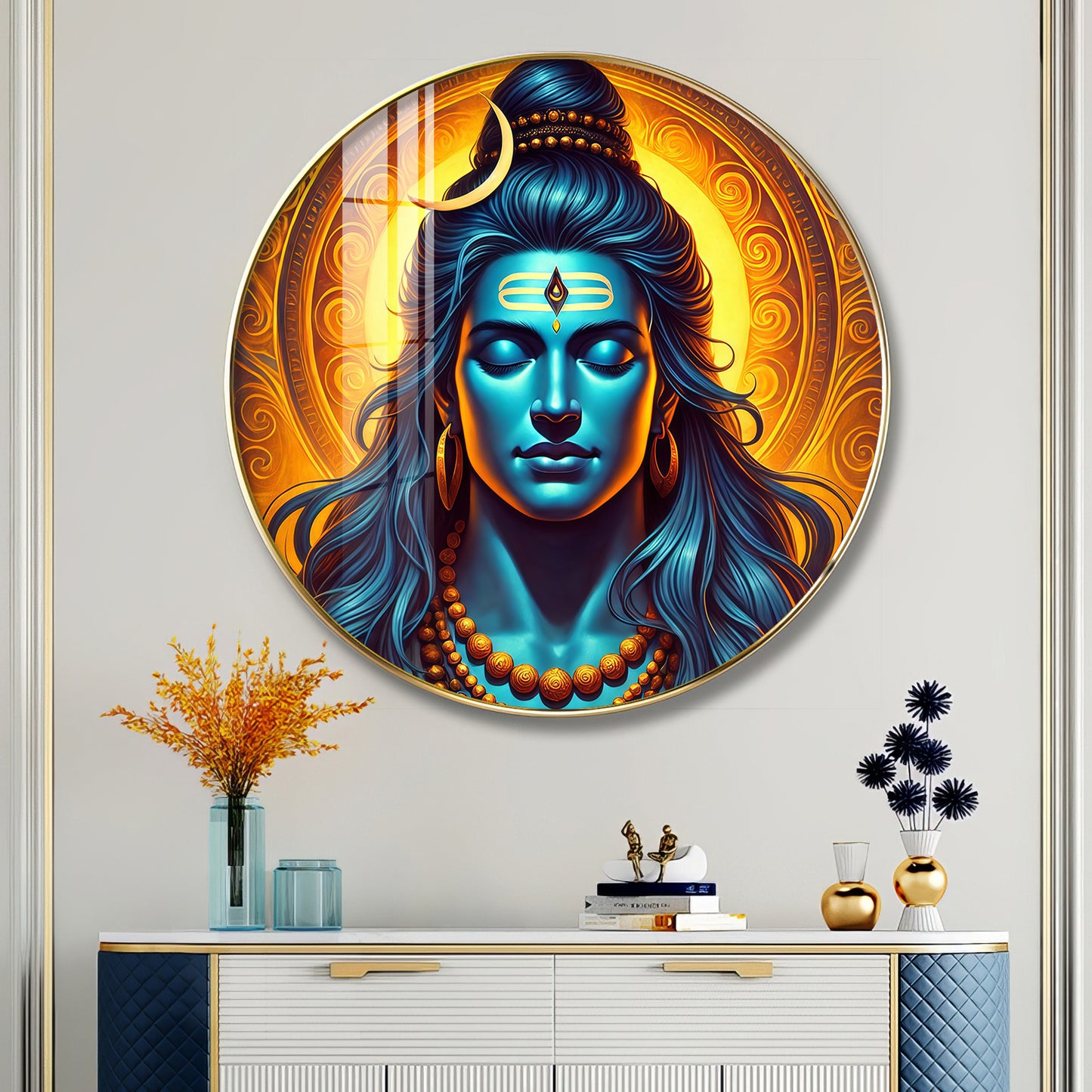 Supreme Soul Shiva Premium Acrylic Round Wall Art