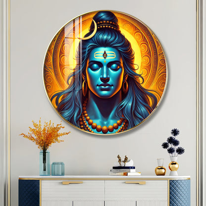 Supreme Soul Shiva Premium Acrylic Round Wall Art