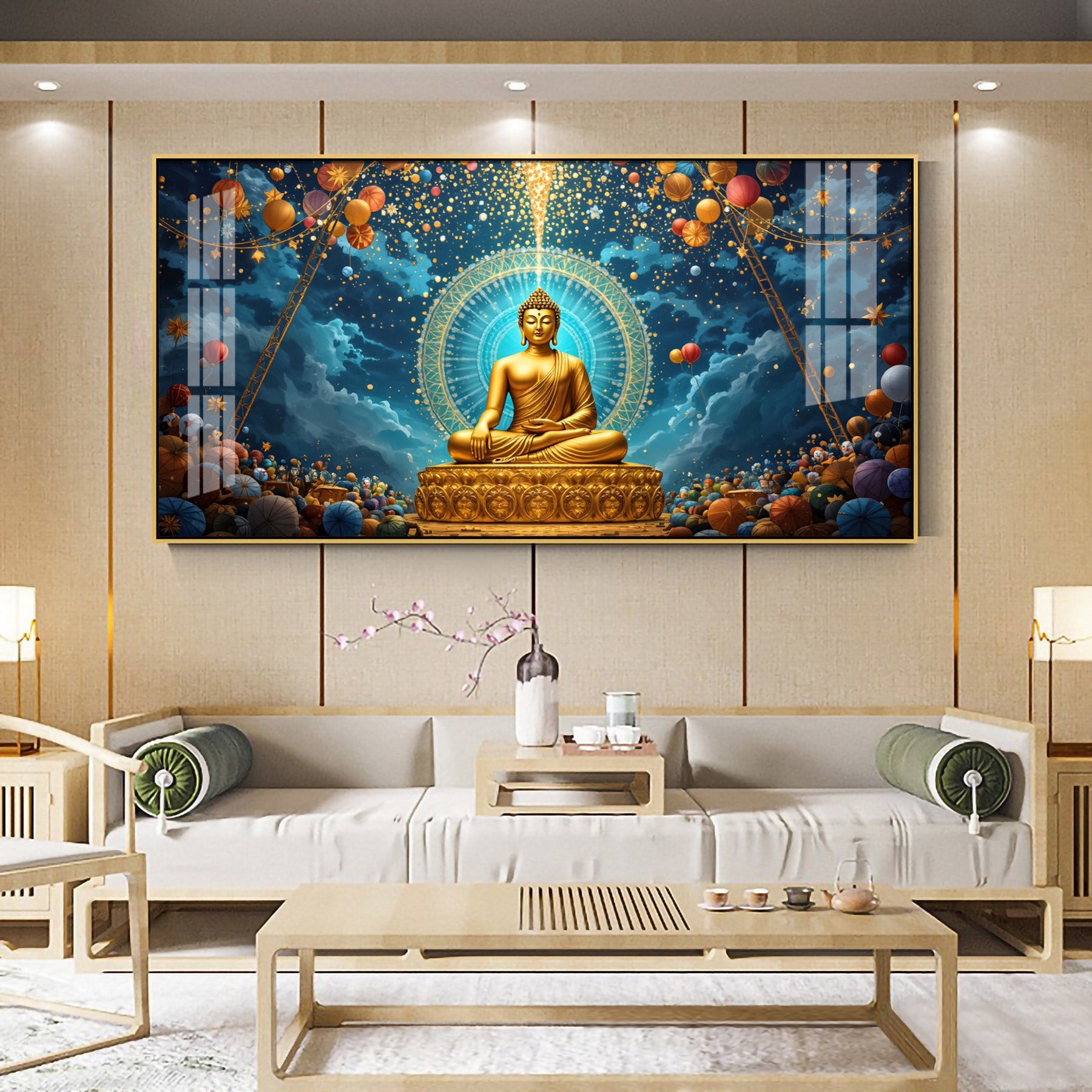 Buddha's Sanctuary Premium Acrylic Horizontal Wall Art