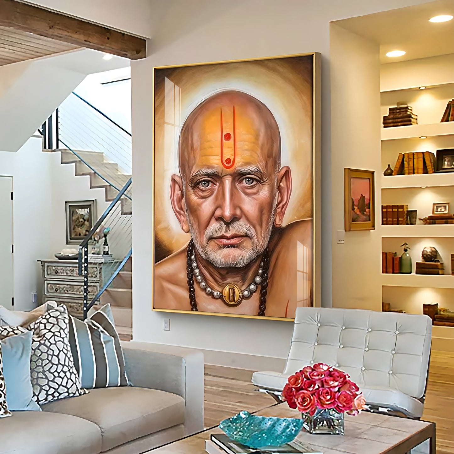 Serenity Shri Swami Samartha Premium Vertical Acrylic Wall Art