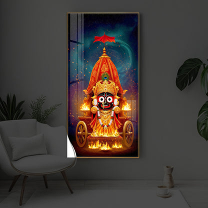 Jagannath Prabhu Modern Luxury Backlight Vertical Wall Art