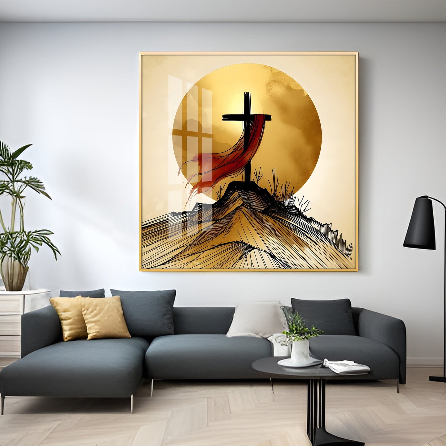 Ascendant Cross Premium Acrylic Square Wall Art