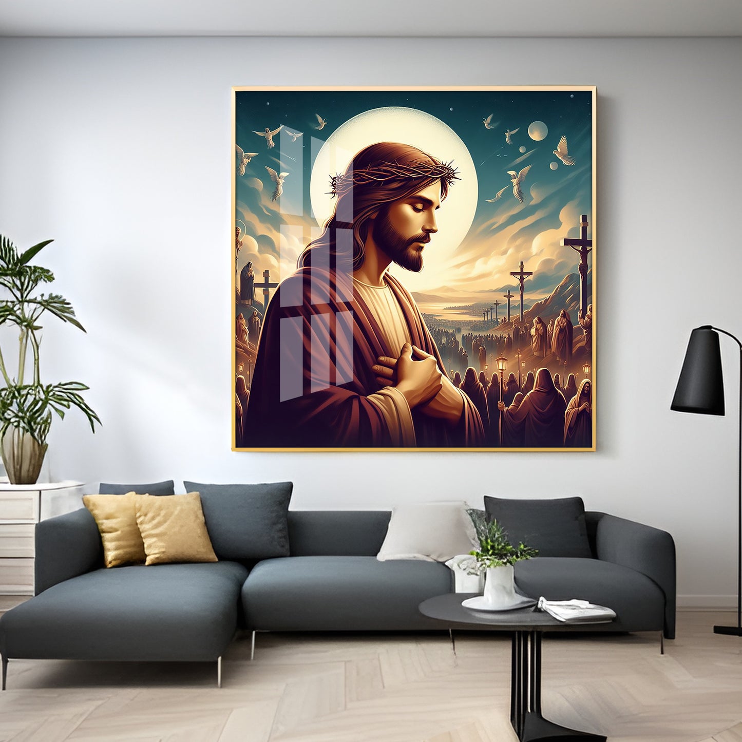 Jesus Christ Premium Acrylic Square Wall Art