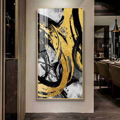 Brush Art Premium Acrylic Vertical Wall Art