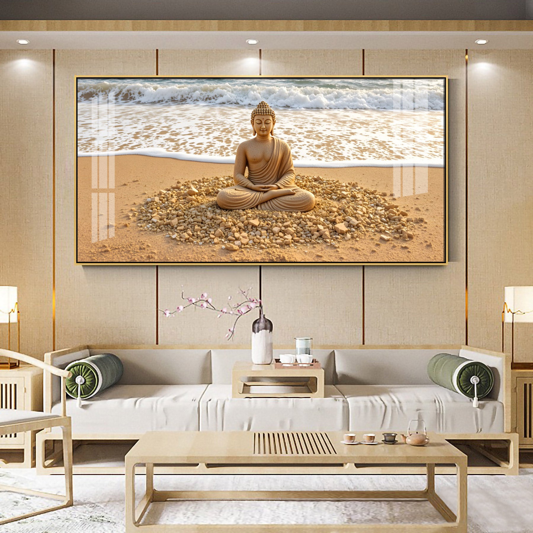 Tranquil Aura Buddha Premium Acrylic Horizontal Wall Art