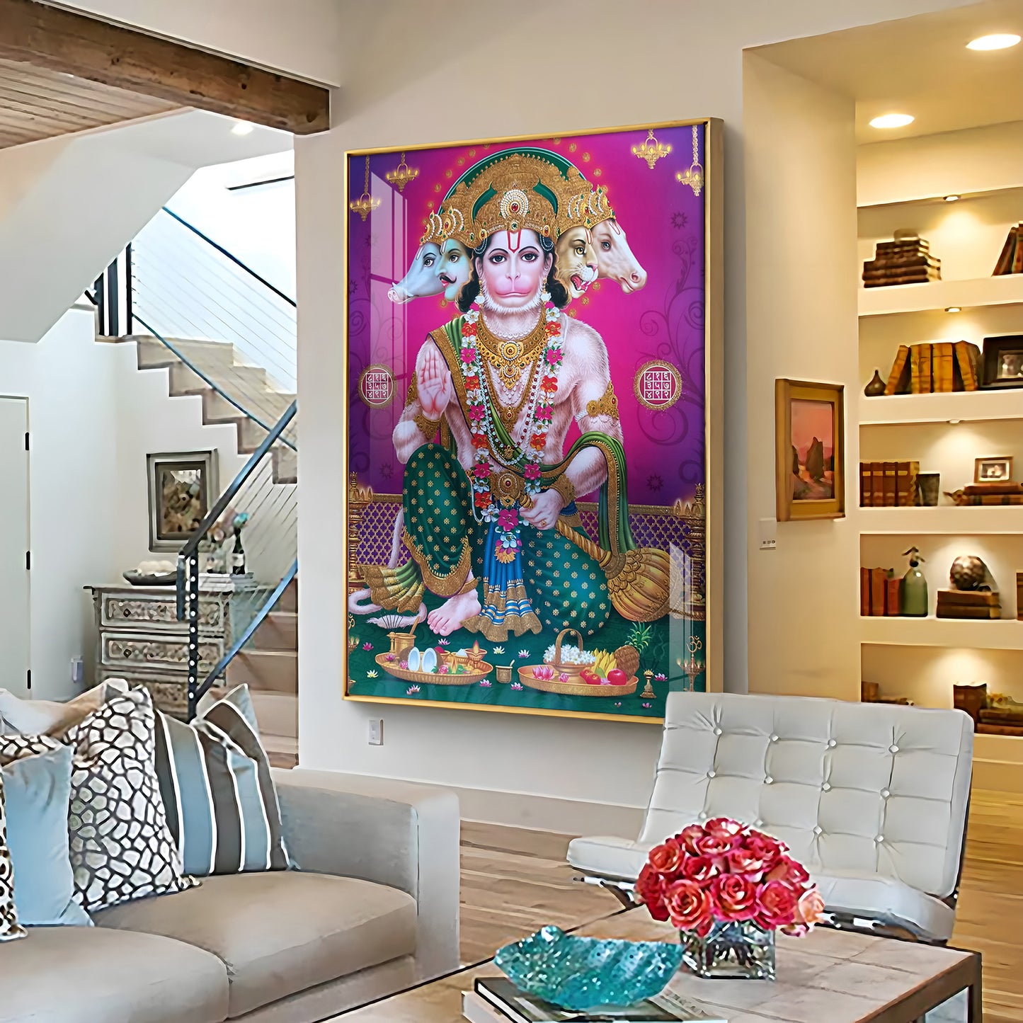 Hanuman's Glory Premium Vertical Acrylic Wall Art