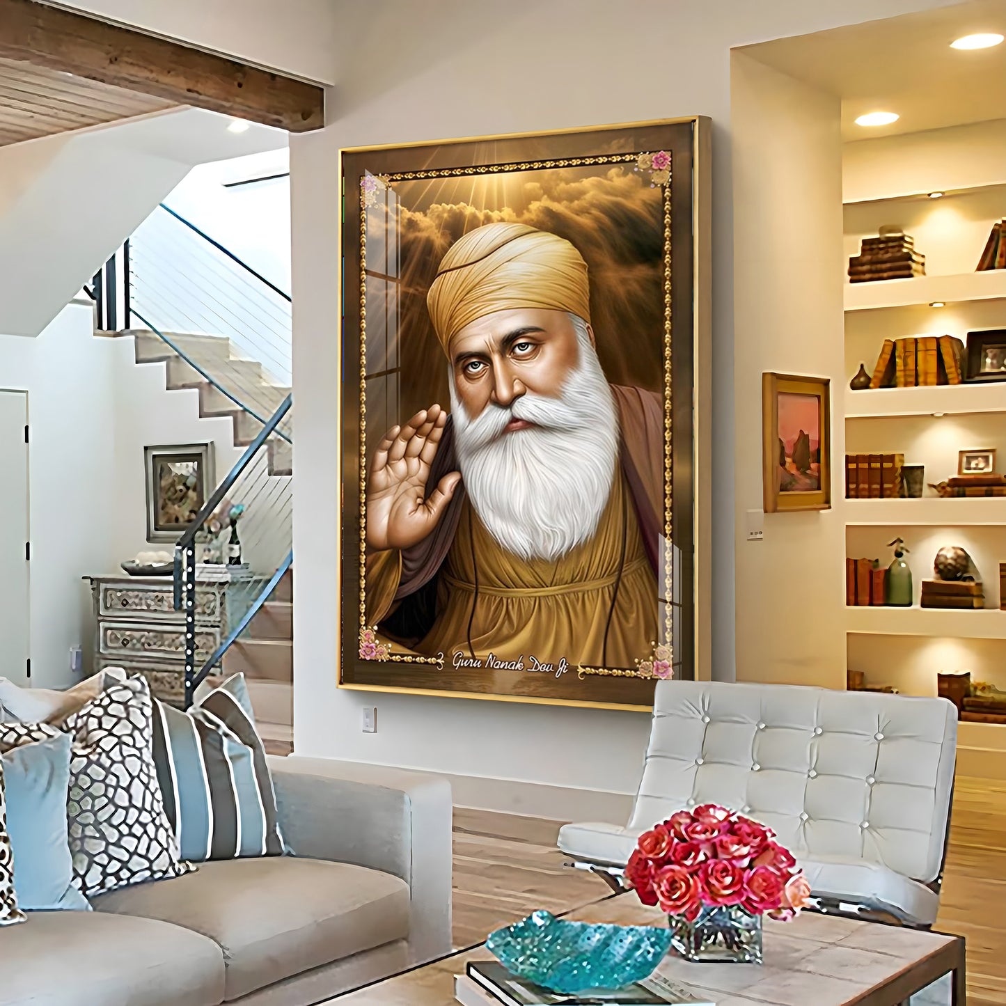 Guru Nanak Dev Ji Premium Acrylic Vertical Wall Art