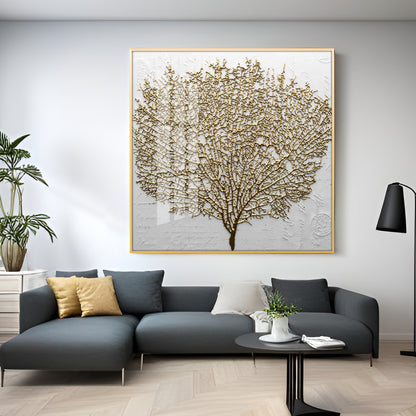 Golden Tree Premium Acrylic Square Wall Art