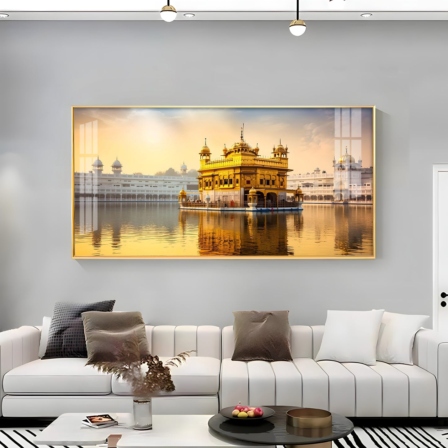 Golden Glory Premium Acrylic Horizontal Wall Art