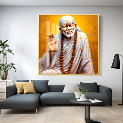 Shirdi Sai Premium Acrylic Square Wall Art