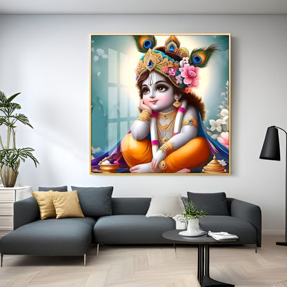 Little Kanha Premium Acrylic Square Wall Art