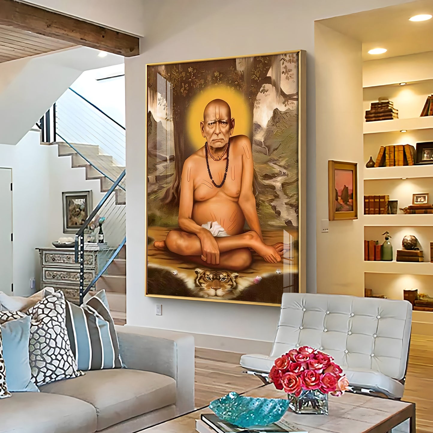 Elderly Shri Swami Samartha Premium Vertical Acrylic Wall Art