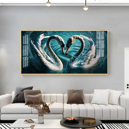 Blended By Love Swan Premium Acrylic Horizontal Wall Art