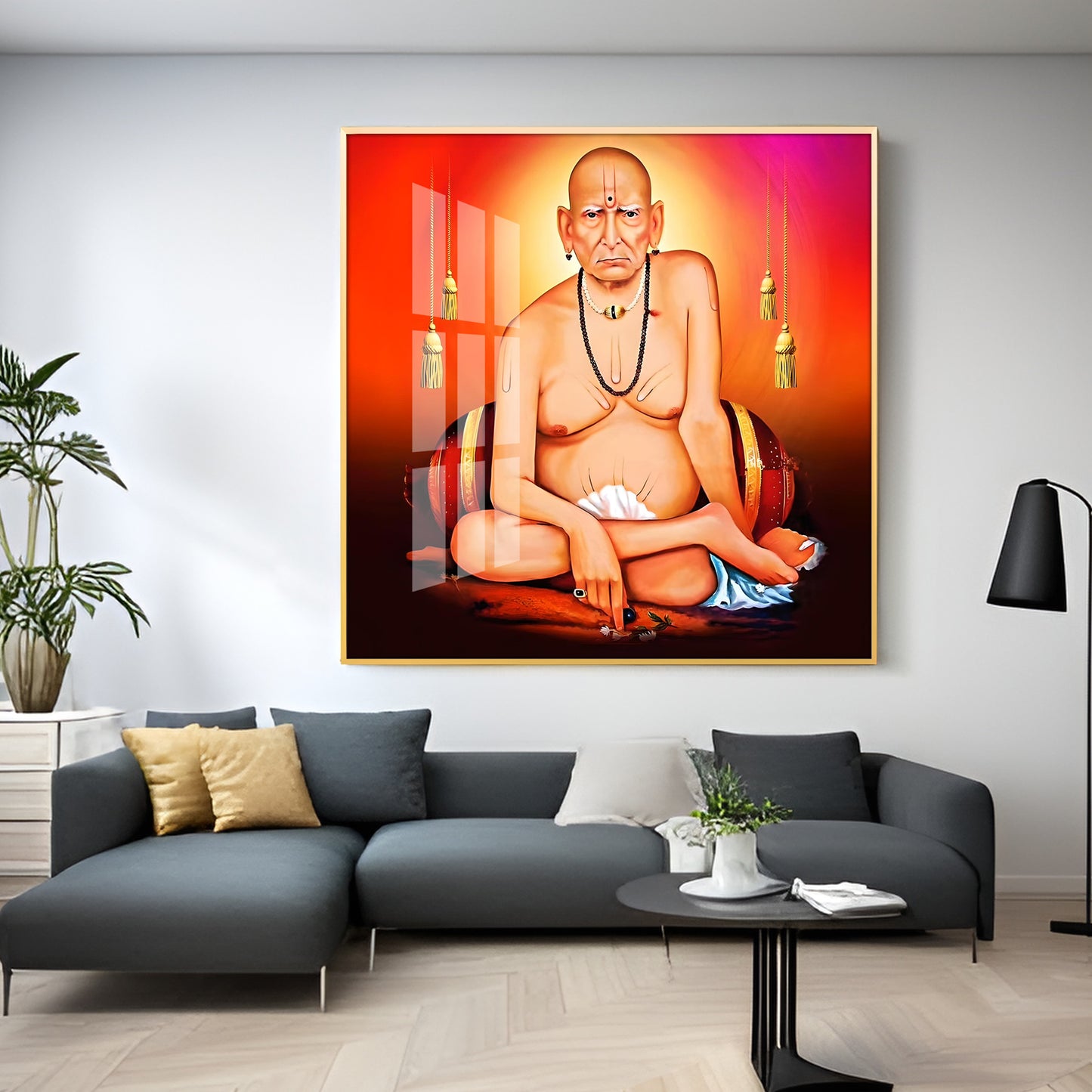 Swami of Akkalkot Premium Acrylic Square Wall Art