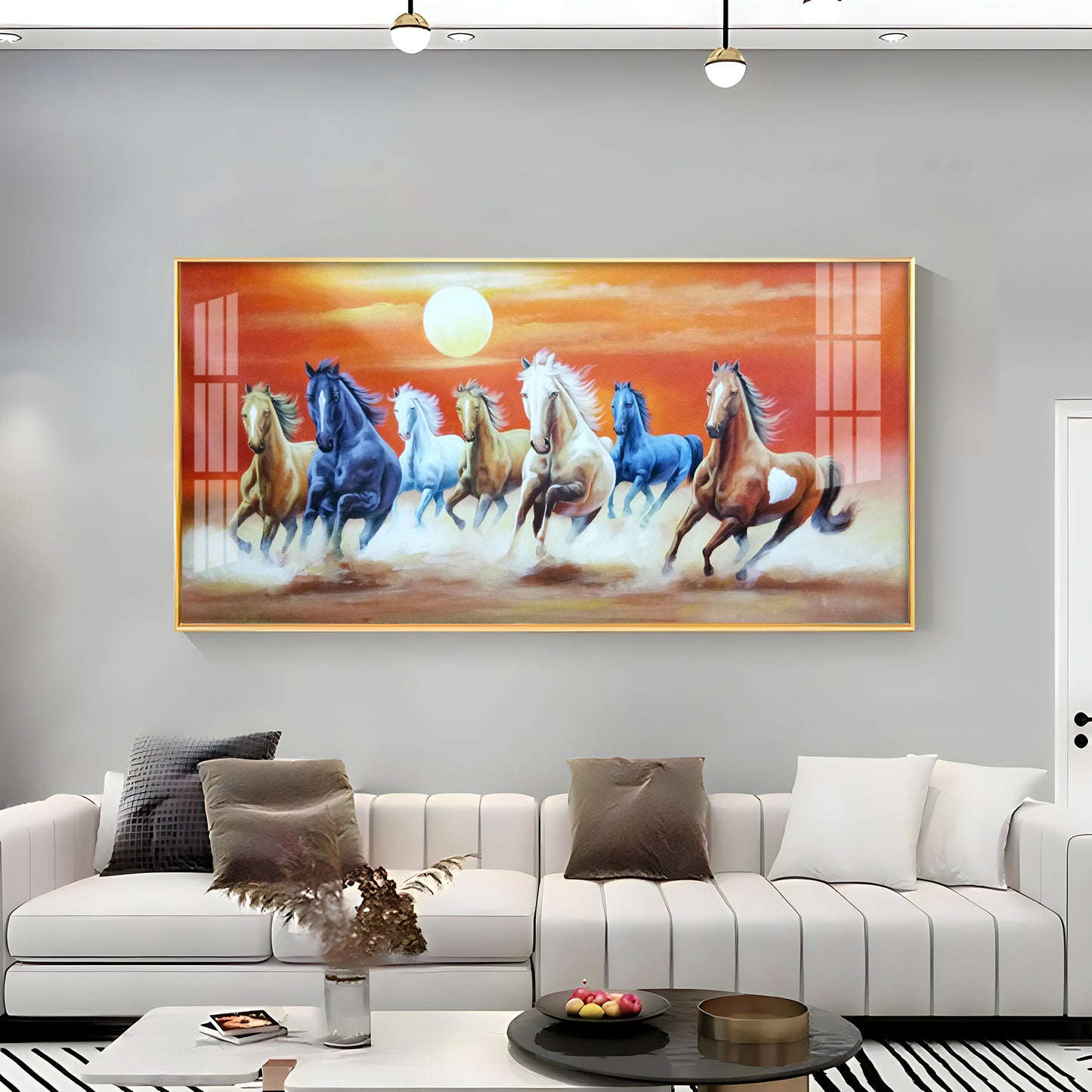 Energetic Horses Premium Acrylic Horizontal Wall Art