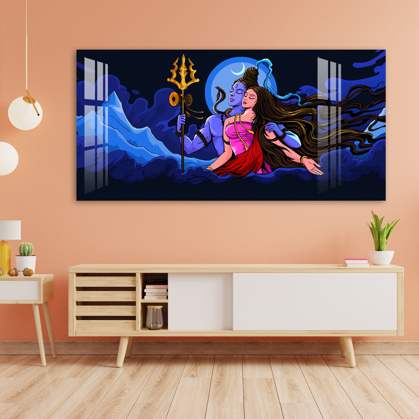 Shiv and Parvati Acrylic Wall Art