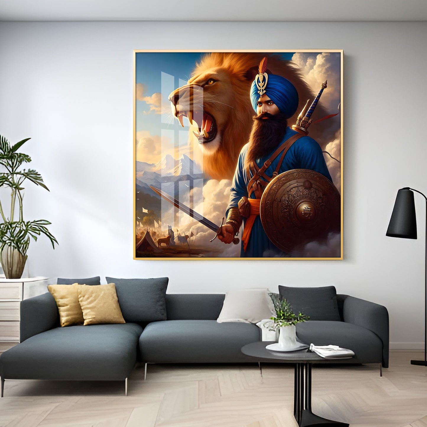 Turban Warrior Premium Acrylic Square Wall Art