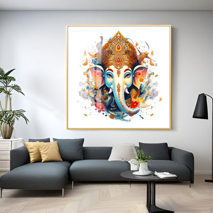 Vighanharta Ganesh Premium Acrylic Square Wall Art