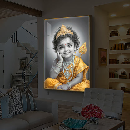 Little Murugan Modern Luxury Backlight Vertical Wall Art