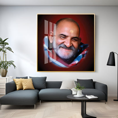 Neem Karoli Baba Maharaj Premium Acrylic Square Wall Art