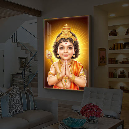 Murugan Ji Balroop Modern Luxury Backlight Vertical Wall Art