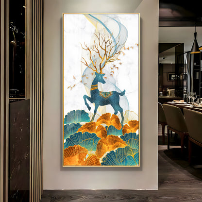 Decorated Deer Premium Acrylic Vertical Wall Art