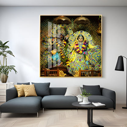 Radha Krishna Premium Acrylic Square Wall Art