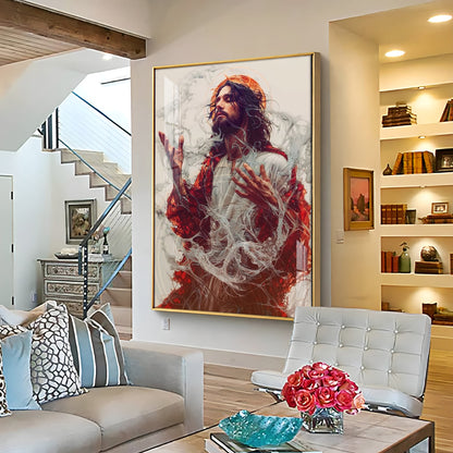 Sacred Jesus Mural Premium Acrylic Wall Art