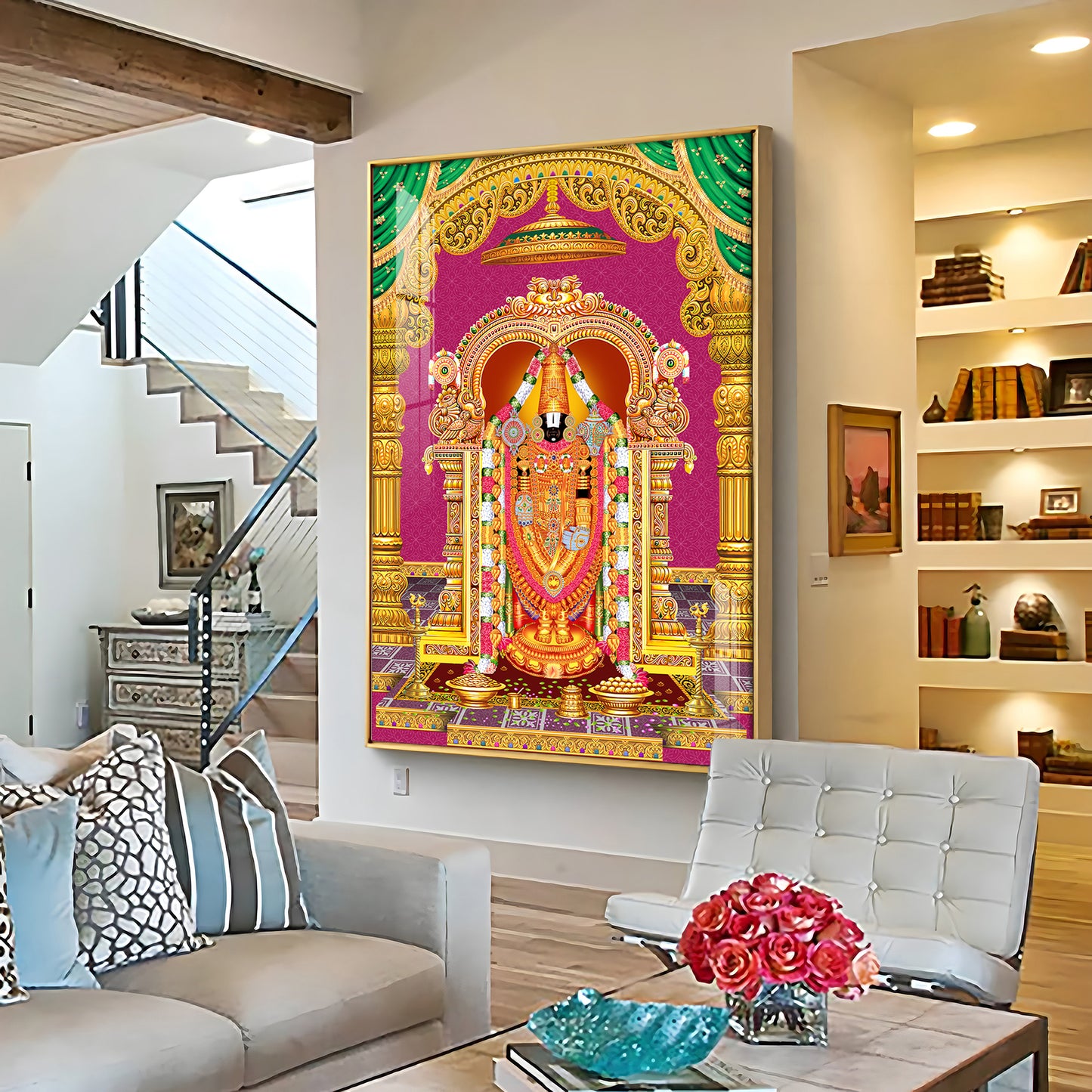 Sri Venkateswara Swamy Blessing Premium Acrylic Vertical Wall Art