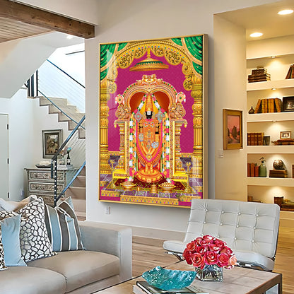 Sri Venkateswara Swamy Blessing Premium Acrylic Vertical Wall Art