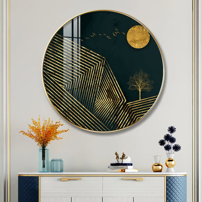 Obsidian Luxe Premium Acrylic Round Wall Art