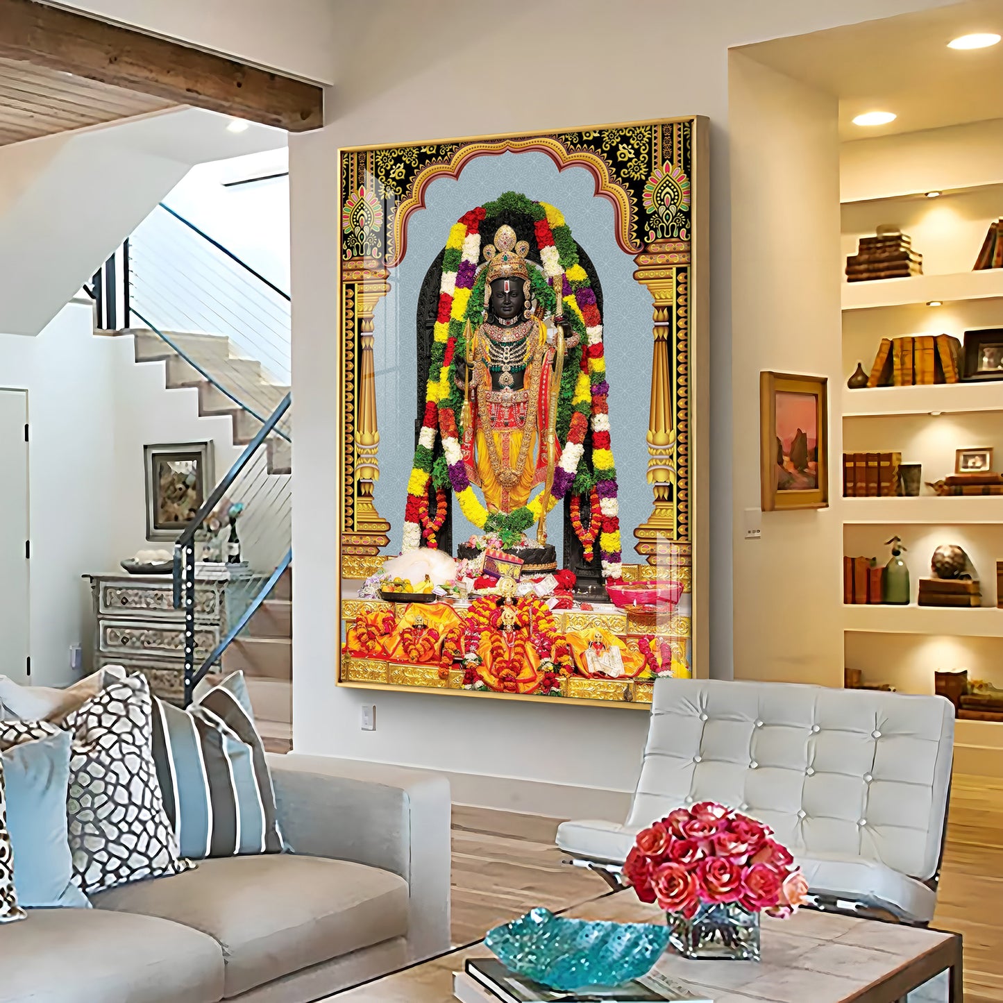 Divine Blossom Rama Premium Acrylic Vertical Wall Art