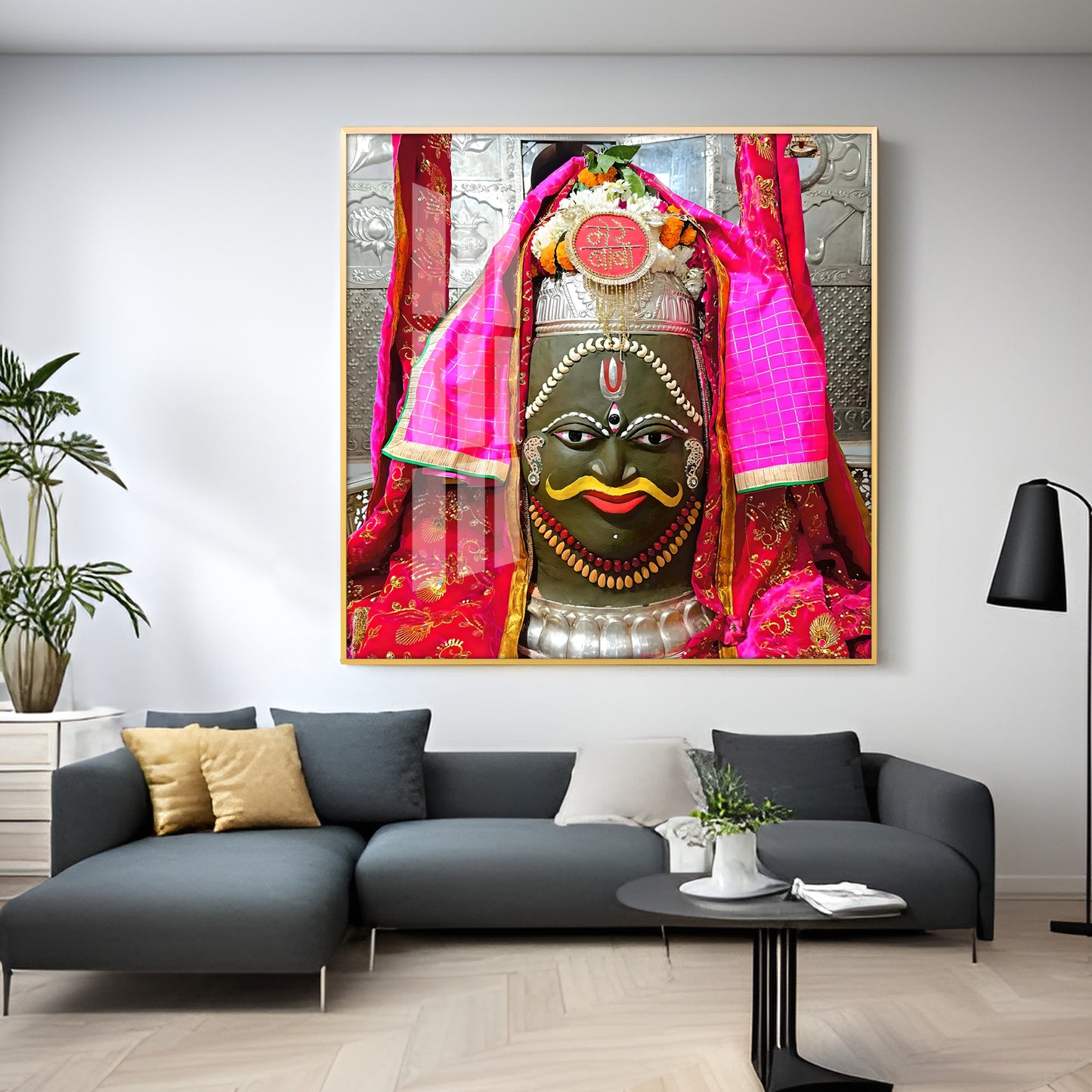 Shri Baba Mahakal Jotirling Premium Acrylic Square Wall Art