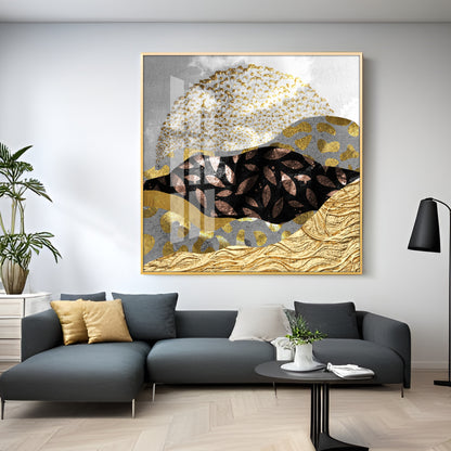 Metallic Mountains Premium Acrylic Square Wall Art