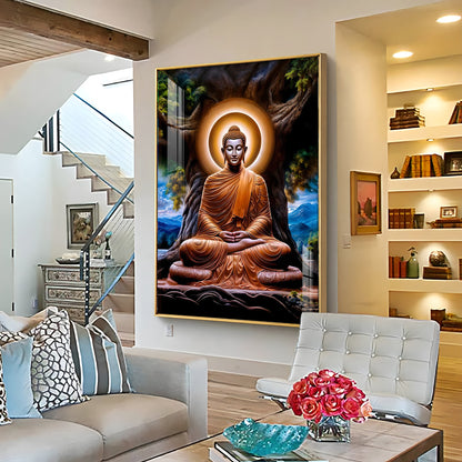 Masstone Buddha Premium Acrylic Vertical Wall Art