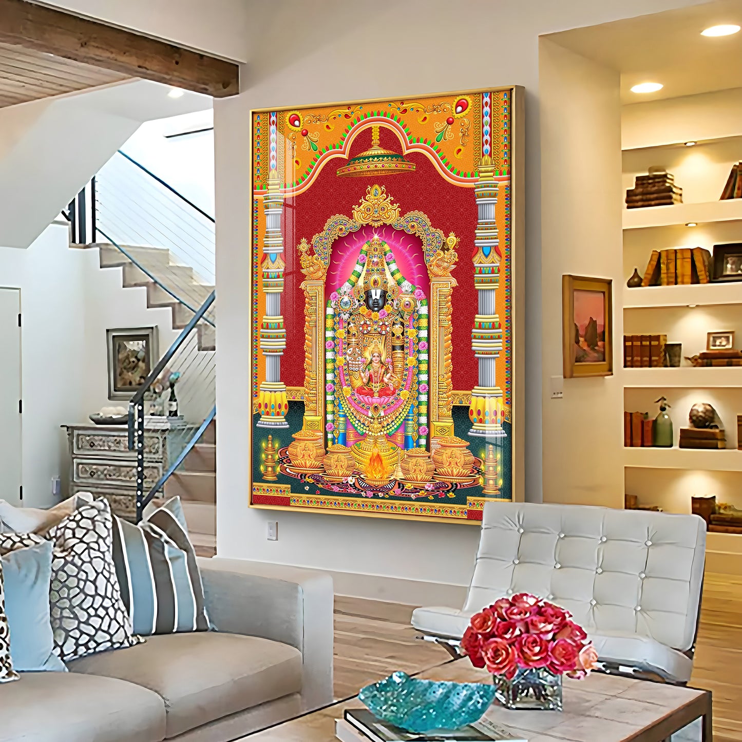 Narayana Blessing Premium Acrylic Vertical Wall Art