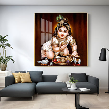 Bal Gopal Premium Acrylic Square Wall Art