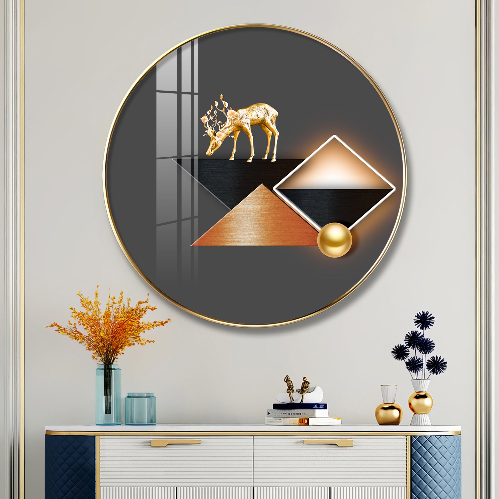 Abstract Realm Premium Acrylic Round Wall Art