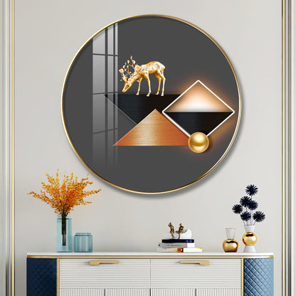 Abstract Realm Premium Acrylic Round Wall Art