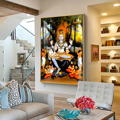 Dakshinamurthy In Lord Shiva Premium Acrylic Vertical Wall Art