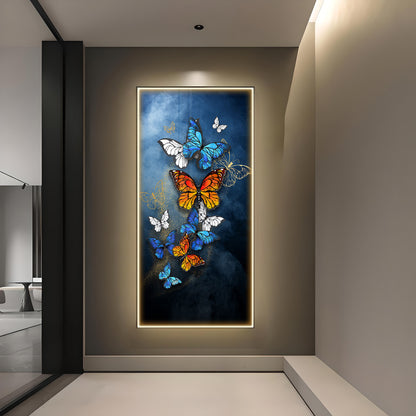 Colorful Butterflies Luxury Crystal Wall Art