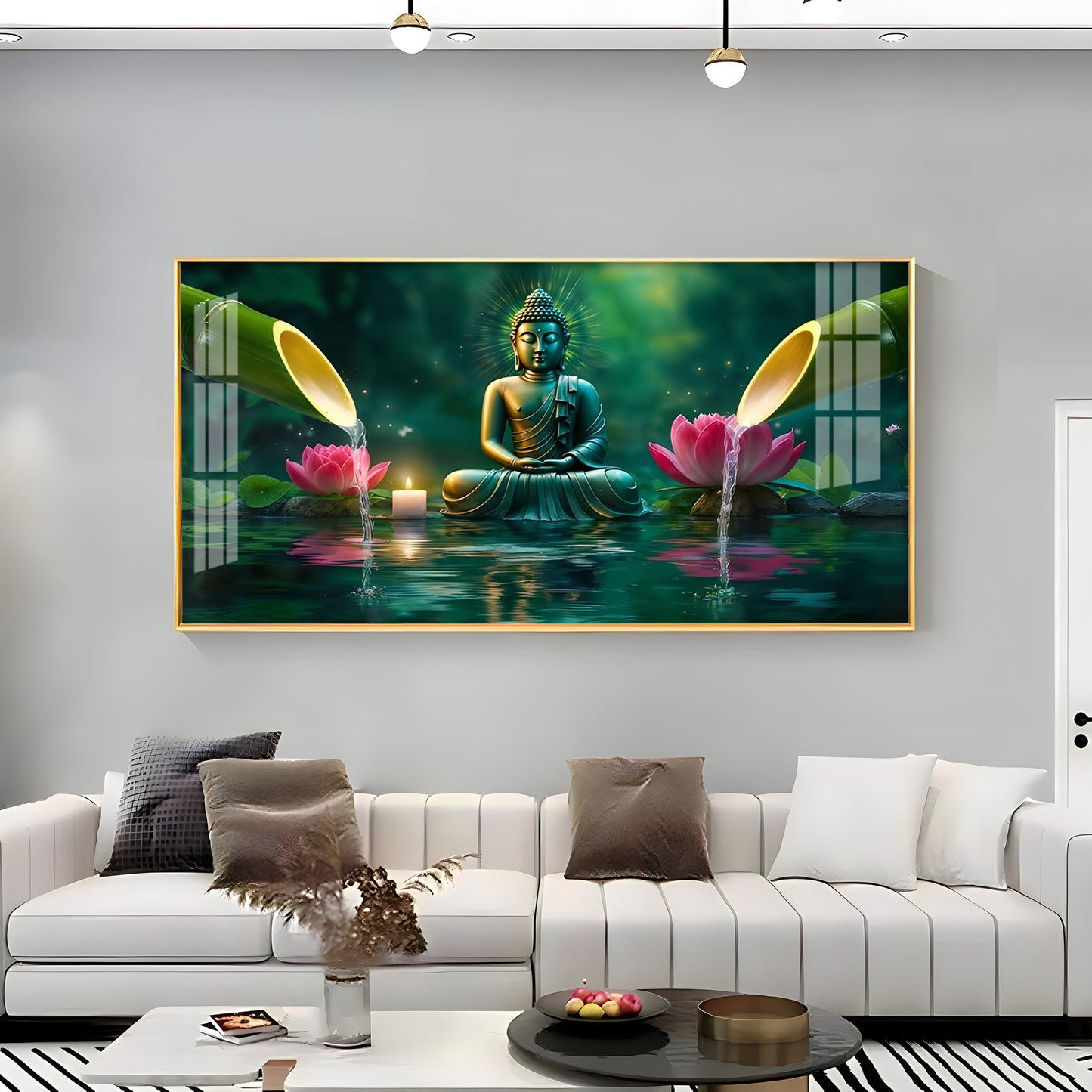 Deep Meditating Buddha Premium Acrylic Horizontal Wall Art