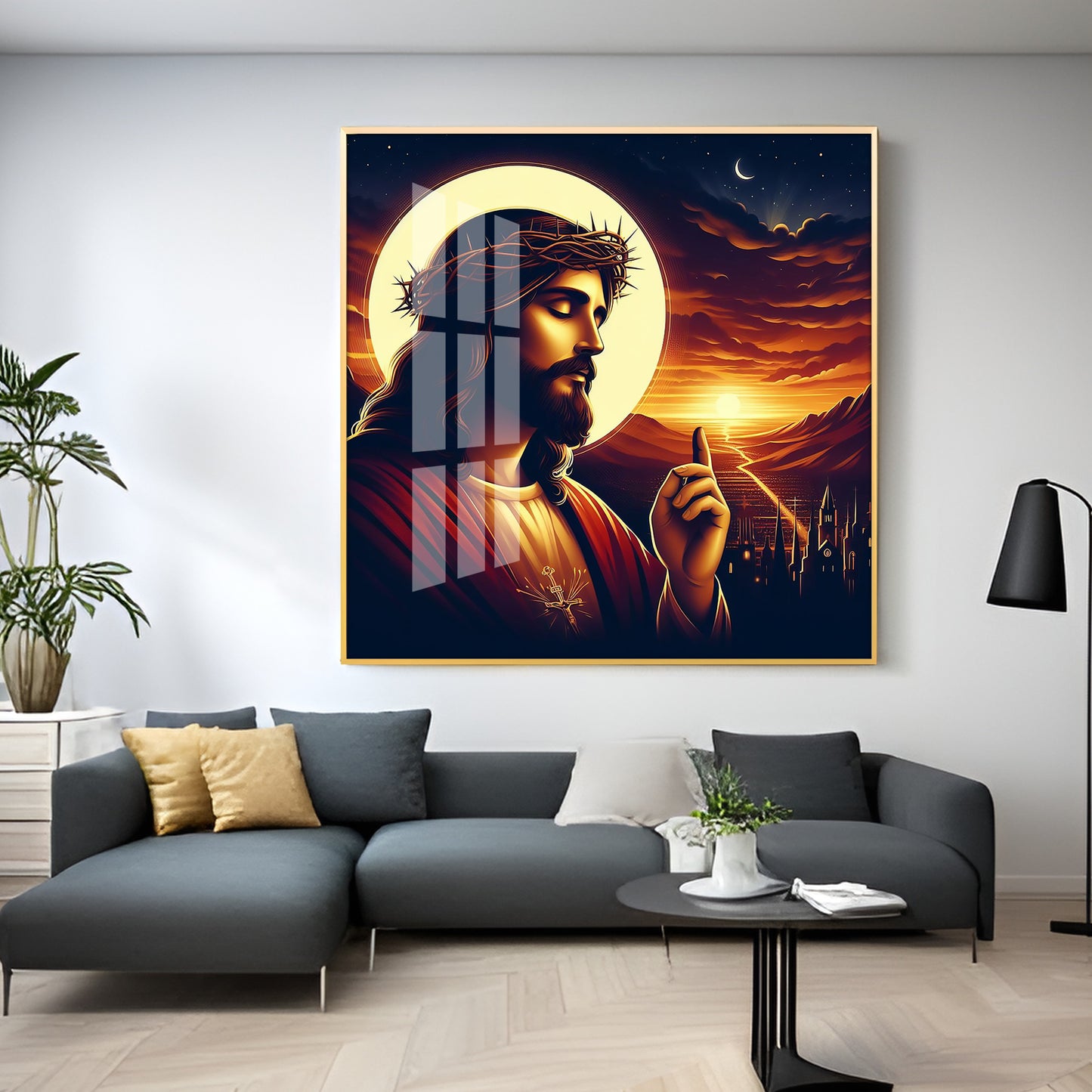 Lord Jesus Christ Premium Acrylic Square Wall Art