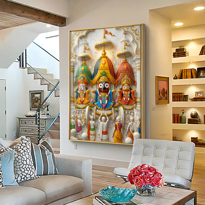 Lord Jagannath Rath Yatra Premium Acrylic Vertical Wall Art