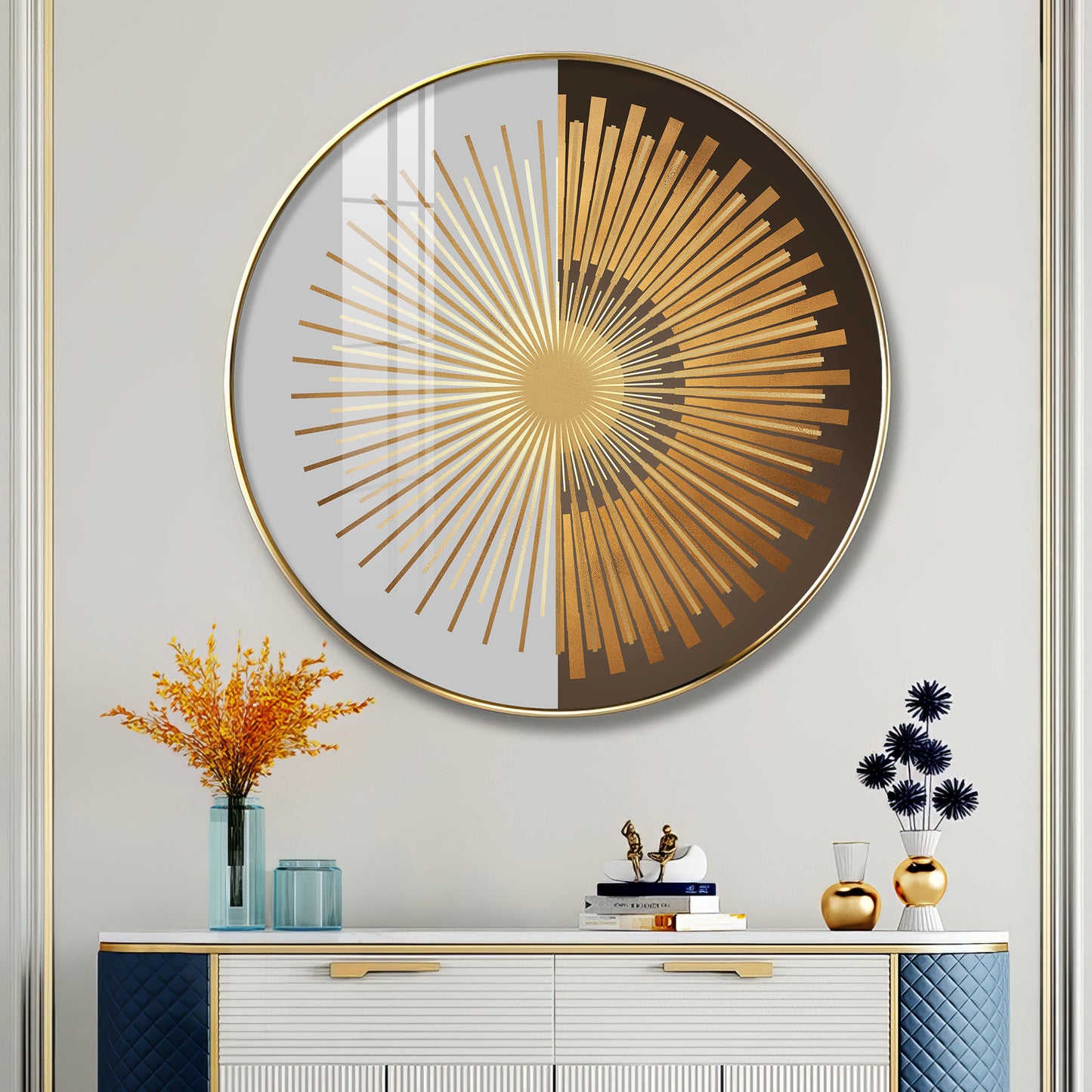 Radiant Circle Premium Acrylic Round Wall Art