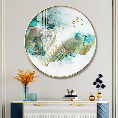 Gilded Vision Premium Acrylic Round Wall Art