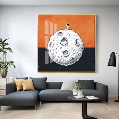 Conquering The Moon Premium Acrylic Square Wall Art